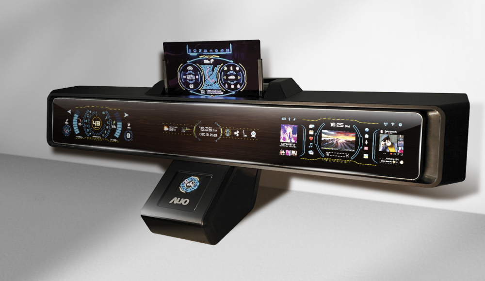 米兰·(milan)Micro LED沉浸式车舱显示方案结合 可卷式、可伸缩的Micro LED应用并可呈现不同的质感纹路，展现人性化设计