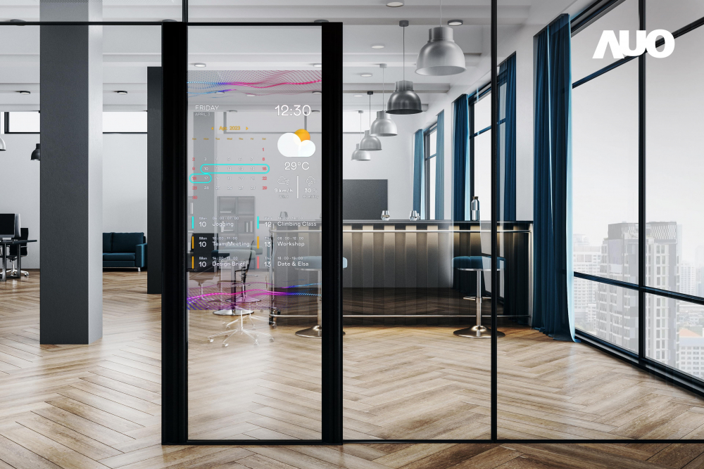 60吋Micro LED透明窗屏显示器，可依需求调整并延伸应用于不同场域，包括汽车侧窗或家庭玄关、智慧橱窗、商业展示等面向，提供丰富的信息娱乐内容