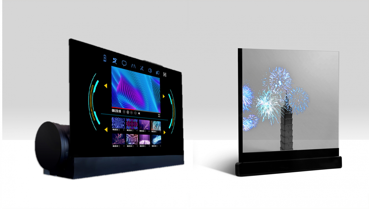 可捲式、折疊性、高透明